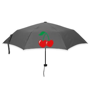 Paire de cerises de style rouge-vert - Parapluie standard - bruyère - Devant