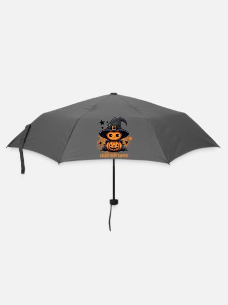 Süßes Oder Saures Halloween Kürbis Geschenk - Regenschirm (klein) - Grau