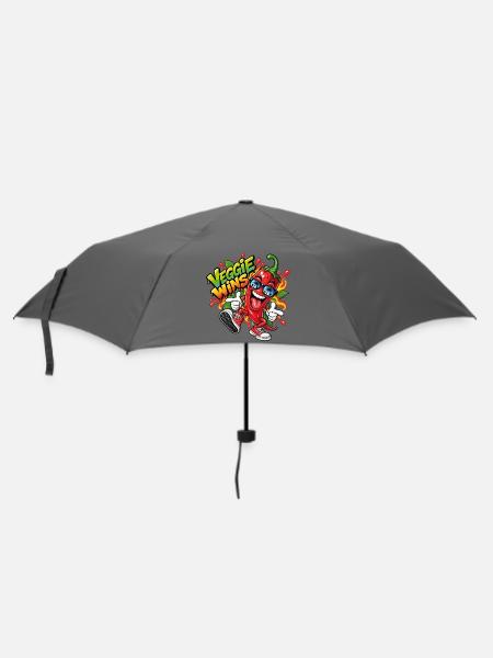 Lustige Peperoni - Regenschirm (klein) - Grau