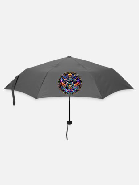 Auge des Horus - Regenschirm (klein) - Grau