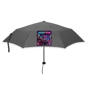 Nachtstrom Neonstadt - Regenschirm (klein) - Grau - Vorne