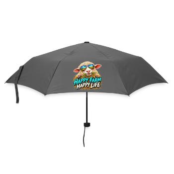 Happy Farm Happy Life: Bauernlaune - Regenschirm (klein) - Grau - Vorne