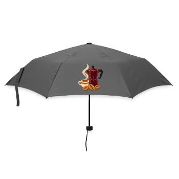 Mokkazauber Kaffee-Set - Regenschirm (klein) - Grau - Vorne