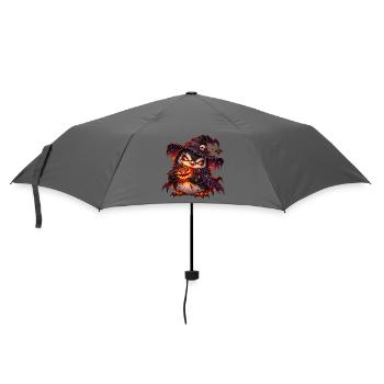 Pinguin Dunkel Niedlich - Regenschirm (klein) - Grau - Vorne