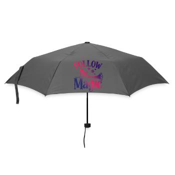 Folgen Sie dem magischen Besenstiel - Regenschirm (klein) - Grau - Vorne