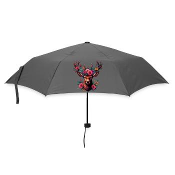 Cerf avec des fleurs - Parapluie standard - bruyère - Devant