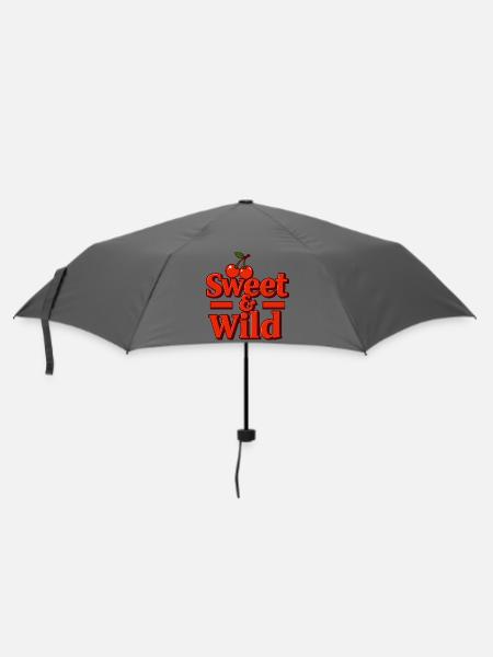 Süß und Wild - Regenschirm (klein) - Grau