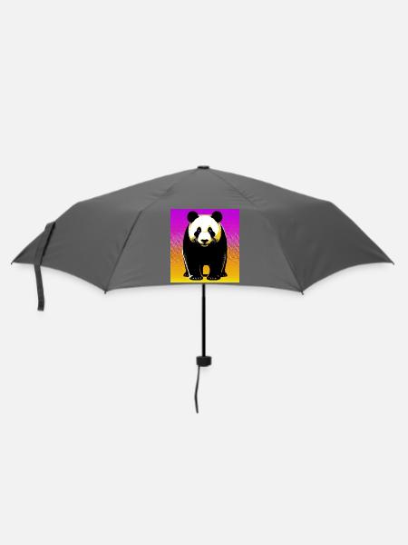 Panda - Regenschirm (klein) - Grau