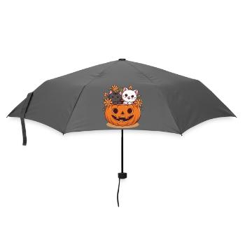 Cats in pumpkin head Halloween design - Umbrella (small) - grey - Front