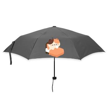 Sleepy Tortie Cat - Umbrella (small) - grey - Front