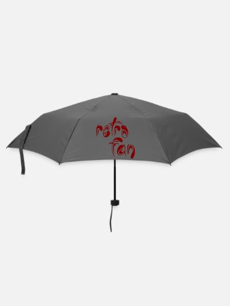 Retro Fan - Regenschirm (klein) - Grau
