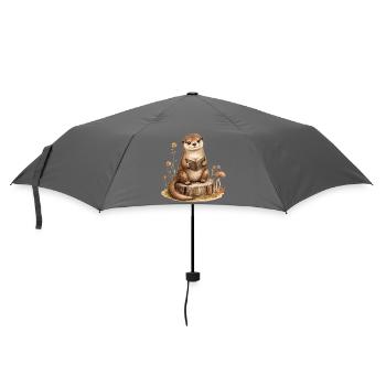 Otter Reading Fall Cozy Book Lover - Umbrella (small) - grey - Front