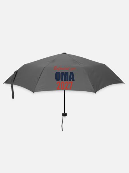 Befördert zur Oma 2027 - Regenschirm (klein) - Grau