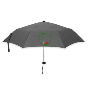 Osternest mit Ostereier - Regenschirm (klein) - Grau - Vorne