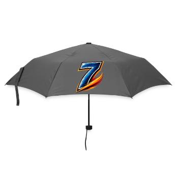 Nummer 7 Fußball Shirt Spieler Speed  - Regenschirm (klein) - Grau - Vorne