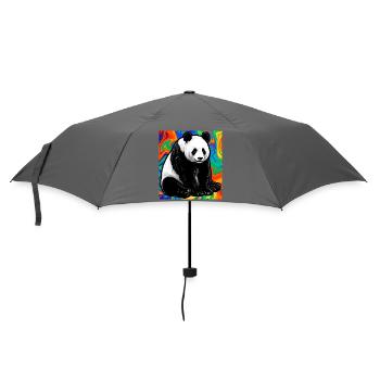 Panda - Regenschirm (klein) - Grau - Vorne
