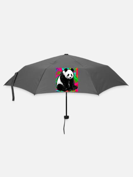 Panda - Regenschirm (klein) - Grau