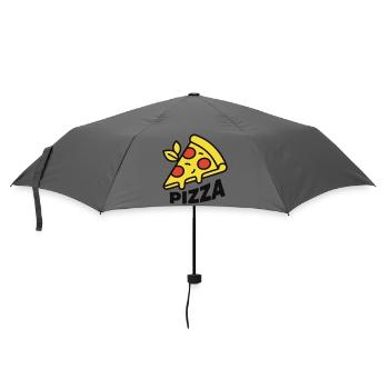 Pizza Piece Lettering Italy Pizzeria - Umbrella (small) - grey - Front