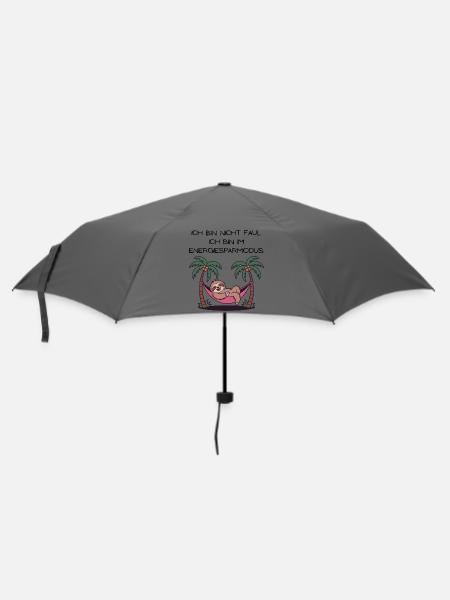 Faultier in Palmen-Hängematte - Regenschirm (klein) - Grau