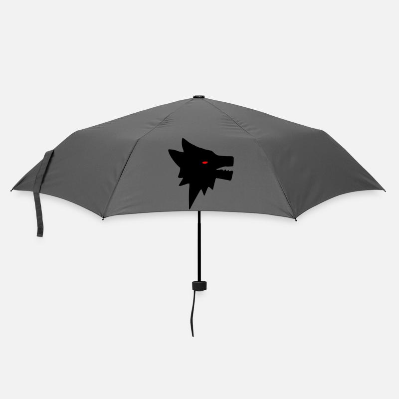 Wolf - Regenschirm (klein) - Grau
