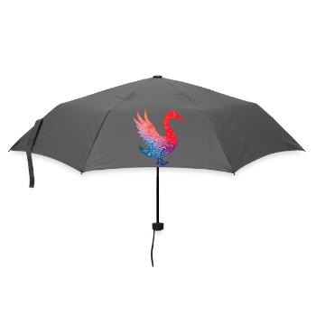 Colorful Flamingo Flower Pattern - Umbrella (small) - grey - Front
