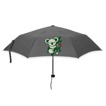Koalabaer Silhouette Logo - Regenschirm (klein) - Grau - Vorne