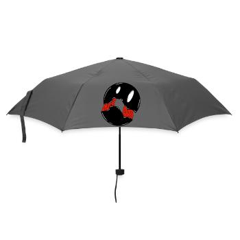 Süßer Halloween-Schädel mit Zuckerstangen - Regenschirm (klein) - Grau - Vorne