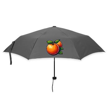 Bright cartoon oranges - Umbrella (small) - grey - Front