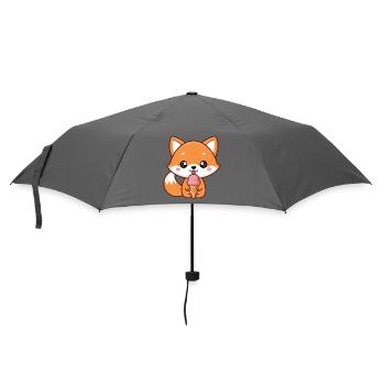 Renard gourmand glace pastel - Umbrella (small) - grey - Front
