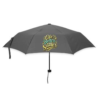 Life Is Better In The Summer - Regenschirm (klein) - Grau - Vorne