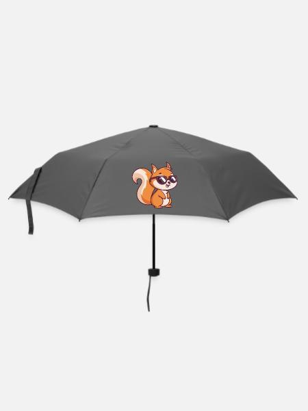Schicke Eichhörnchen-Sonnenbrille - Regenschirm (klein) - Grau