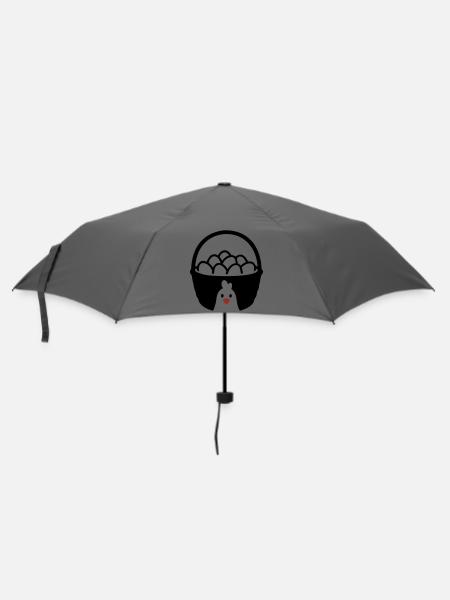 Eierkorb Huhn Icon - Regenschirm (klein) - Grau