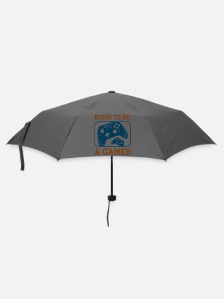 Geboren, um ein Gamer zu sein - Regenschirm (klein) - Grau