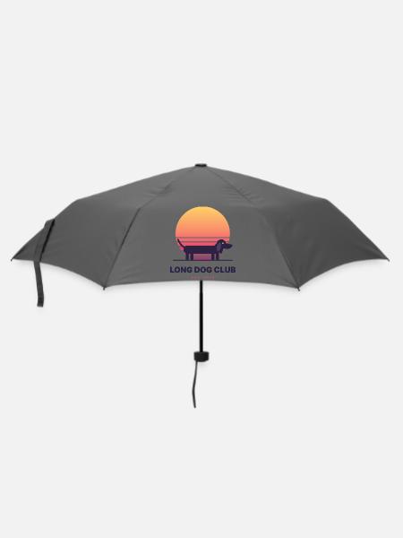 Long Dog Club - Regenschirm (klein) - Grau