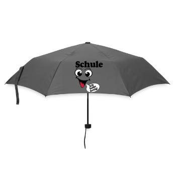 Abschluß , Schule ich habe fertig (25) - Regenschirm (klein) - Grau - Vorne