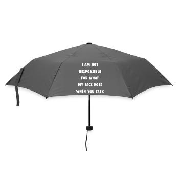 Not responsible for what my face does - Regenschirm (klein) - Grau - Vorne