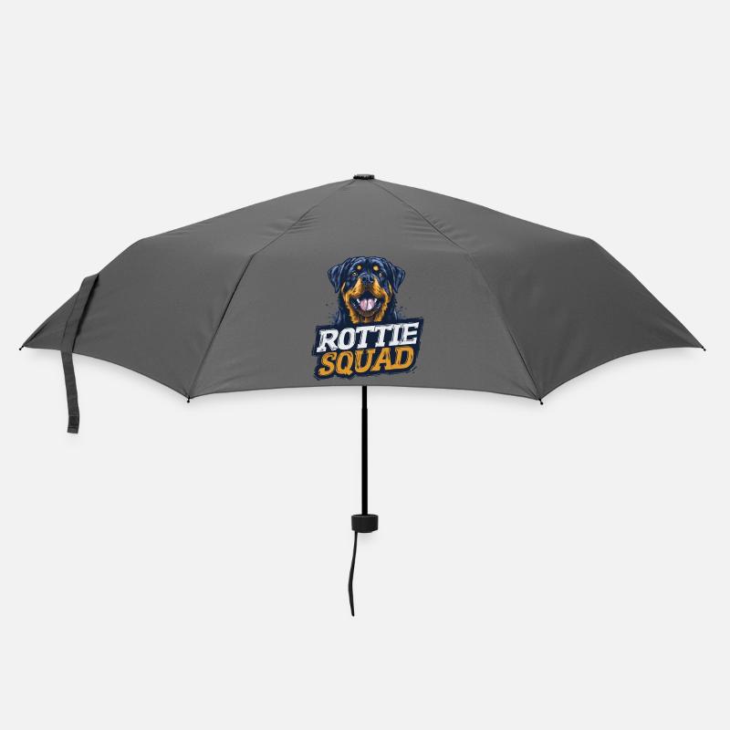 Rottie Squad – Starkes Hundemotiv - Regenschirm (klein) - Grau