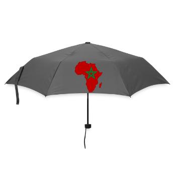 Marokko Flagge Afrika - Regenschirm (klein) - Grau - Vorne