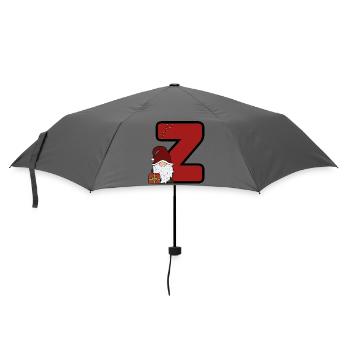 Z Weihnachtsgnom Z Design - Regenschirm (klein) - Grau - Vorne