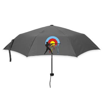 Blasrohr Silhouette Zielscheibe Blasrohrsport - Regenschirm (klein) - Grau - Vorne