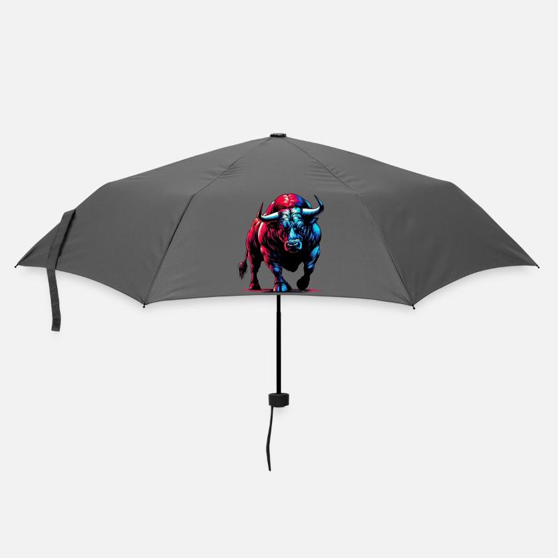 Stier - Regenschirm (klein) - Grau