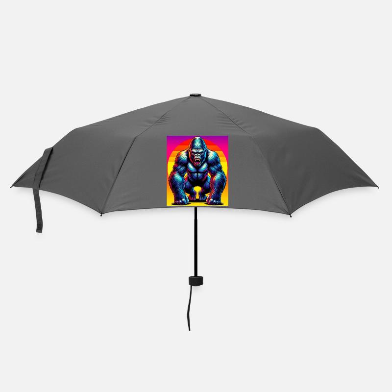 Gorilla - Regenschirm (klein) - Grau