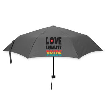 LGBTQ-Pride-Monat – Liebe. Gleichheit. Stolz - Regenschirm (klein) - Grau - Vorne