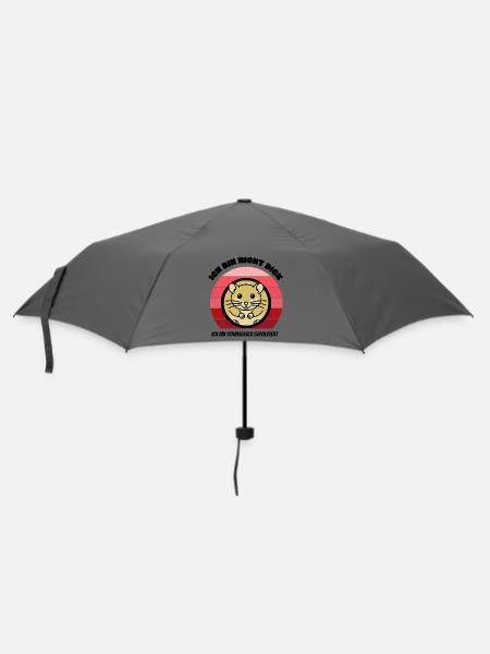 Strategisch Gepolstert Hamster Lustiges Tier Shirt - Regenschirm (klein) - Grau