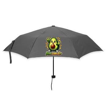 Cute Avocado Avo-can-do Motivational Pun - Umbrella (small) - grey - Front