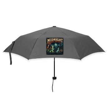 Bigfoot Spruch Geschenk für Outdoor-Fans Halloween - Regenschirm (klein) - Grau - Vorne