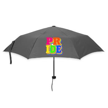 Pride Regenbogen Geschenk für LGBTQ Fans - Regenschirm (klein) - Grau - Vorne