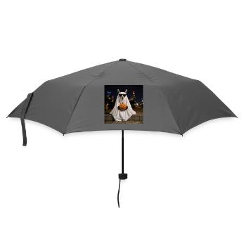 Funny Halloween Llama with Pumpkin T-Shirt Pullover Hoodie - Umbrella (small) - grey - Front