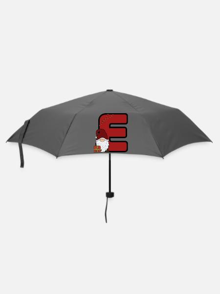 E-Weihnachtsgnom mit Geschenk - Regenschirm (klein) - Grau