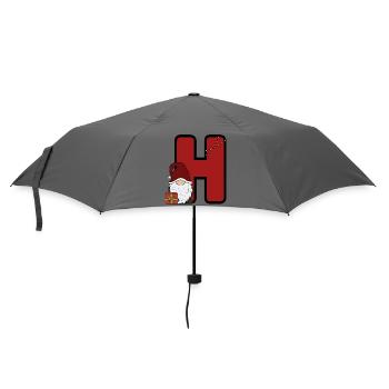 H Festlicher Santa-Hintergrund - Regenschirm (klein) - Grau - Vorne